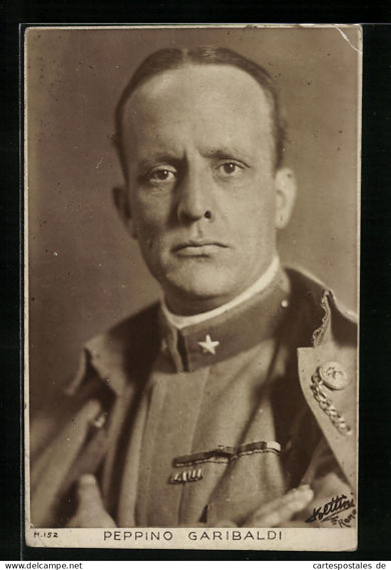 Cartolina Pepino Garibaldi, Italienischer Heerführer  - Guerre 1914-18