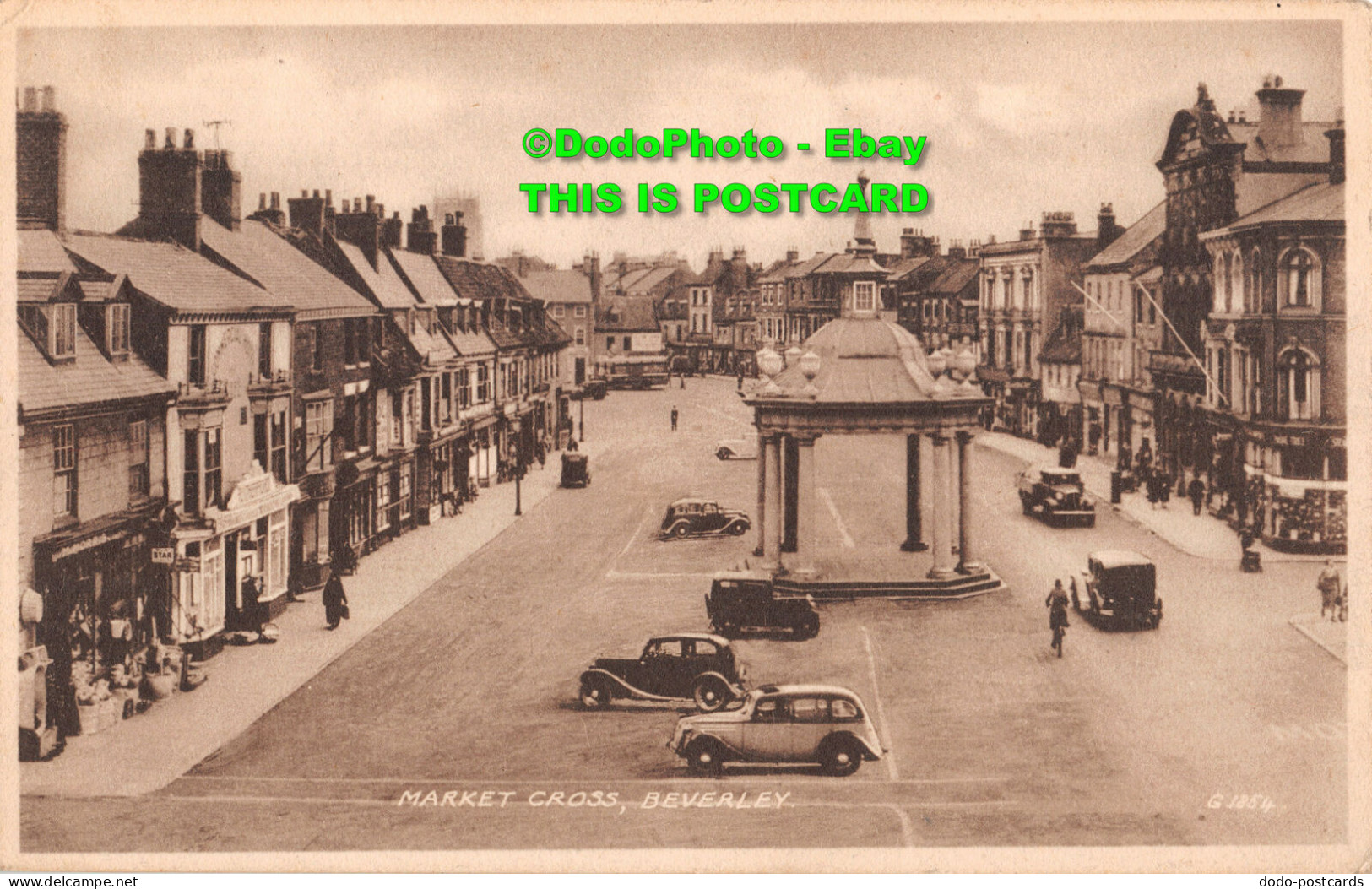 R411045 Market Cross. Beverley. G.1854. Sepiatype. Valentines - Monde