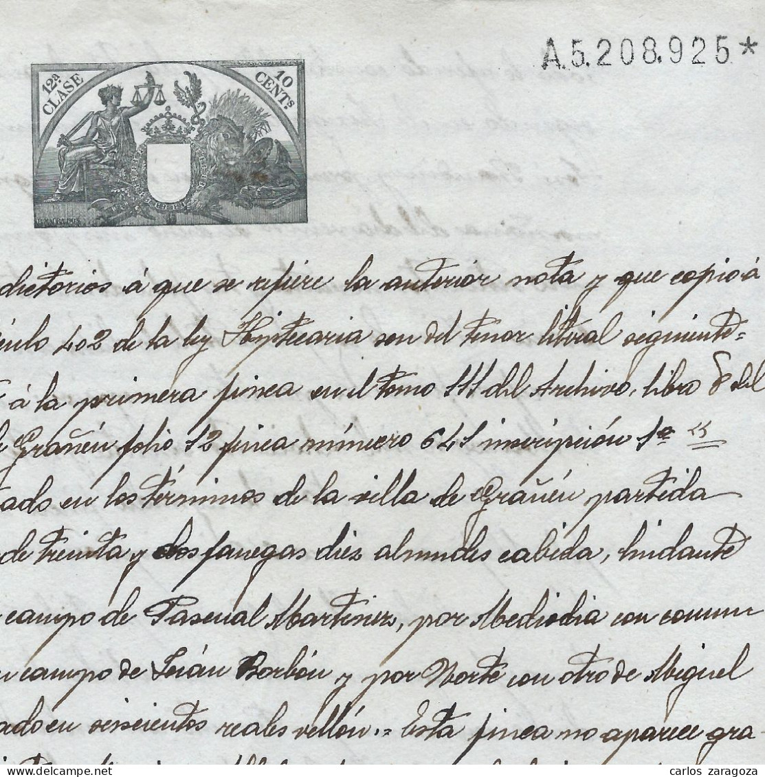 ESPAÑA 1904 — PLIEGO FISCAL 10 Cts. TIMBRE DEL ESTADO Entero. Marca De Agua - Revenue Stamps