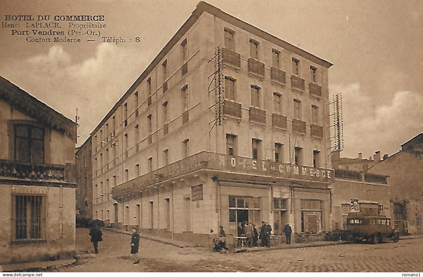 66)    PORT VENDRES  - Hotel Du Commerce  - Henri LAPLACE  - Propriètaire - Port Vendres