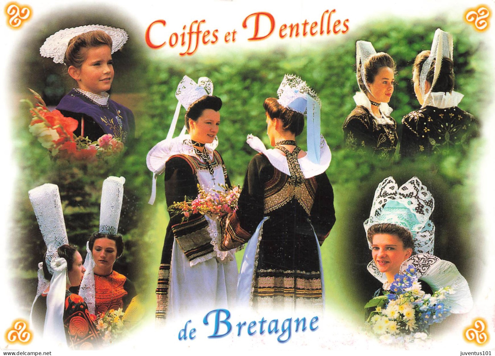 CPSM Coiffes Et Dentelles De Bretagne-Beau Timbre        L2864 - Bretagne
