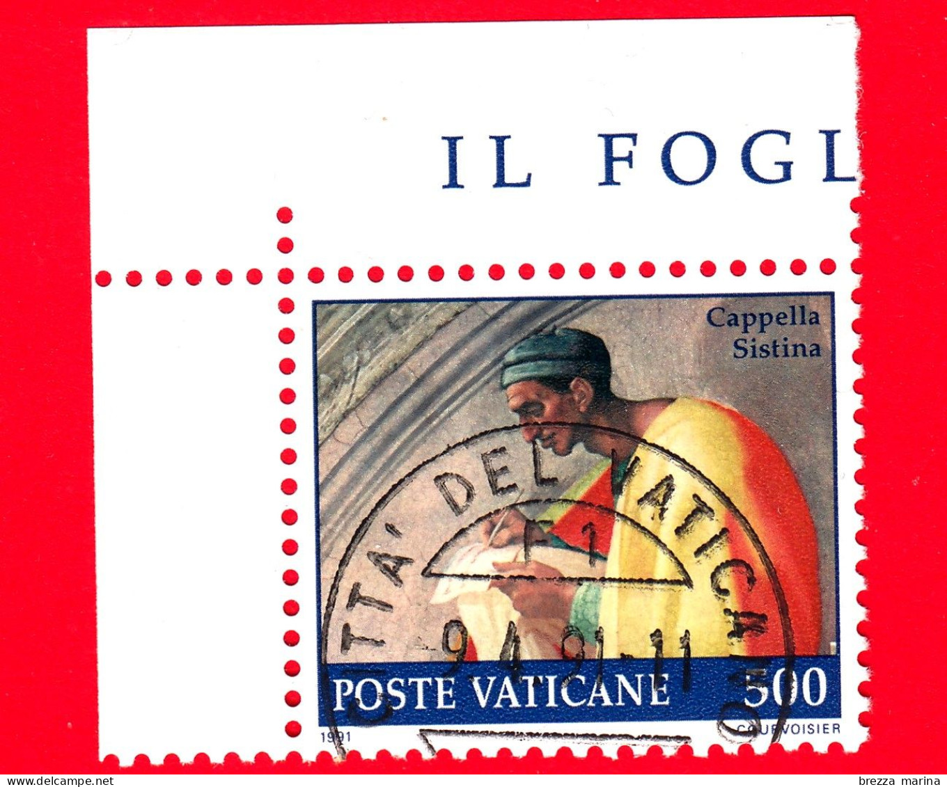 Nuovo - VATICANO - 1991 - Restauro Della Cappella Sistina - Lunetta Asa - 500 L. - Unused Stamps