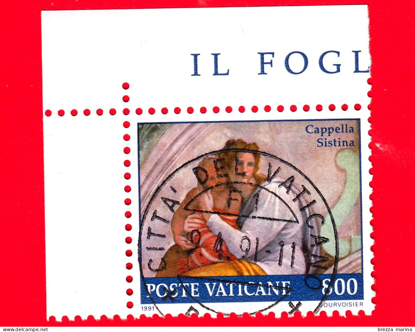 Nuovo - VATICANO - 1991 - Restauro Della Cappella Sistina - Lunetta Zorobabel - 800 L. - Unused Stamps