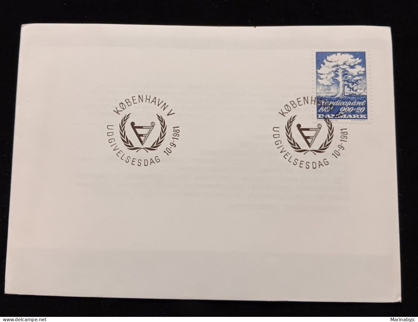 D)1981, DENMARK, FIRST DAY COVER, ISSUE, INTERNATIONAL YEAR OF THE IVALIDS, FDC - Other & Unclassified