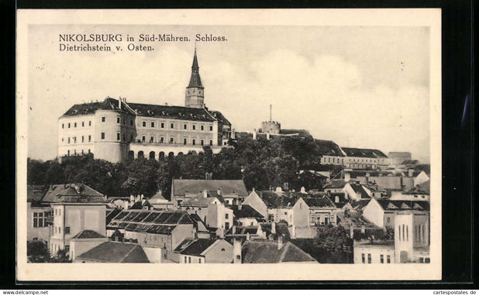 AK Nikolsburg N. D., Schloss Dietrichstein Von Der Ostseite  - Tschechische Republik