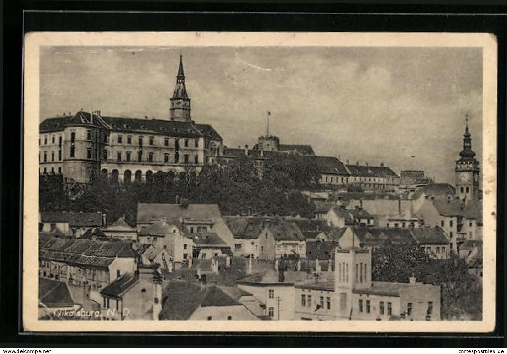 AK Nikolsburg N. D., Teilansicht Vom Schloss Dietrichstein  - Tschechische Republik