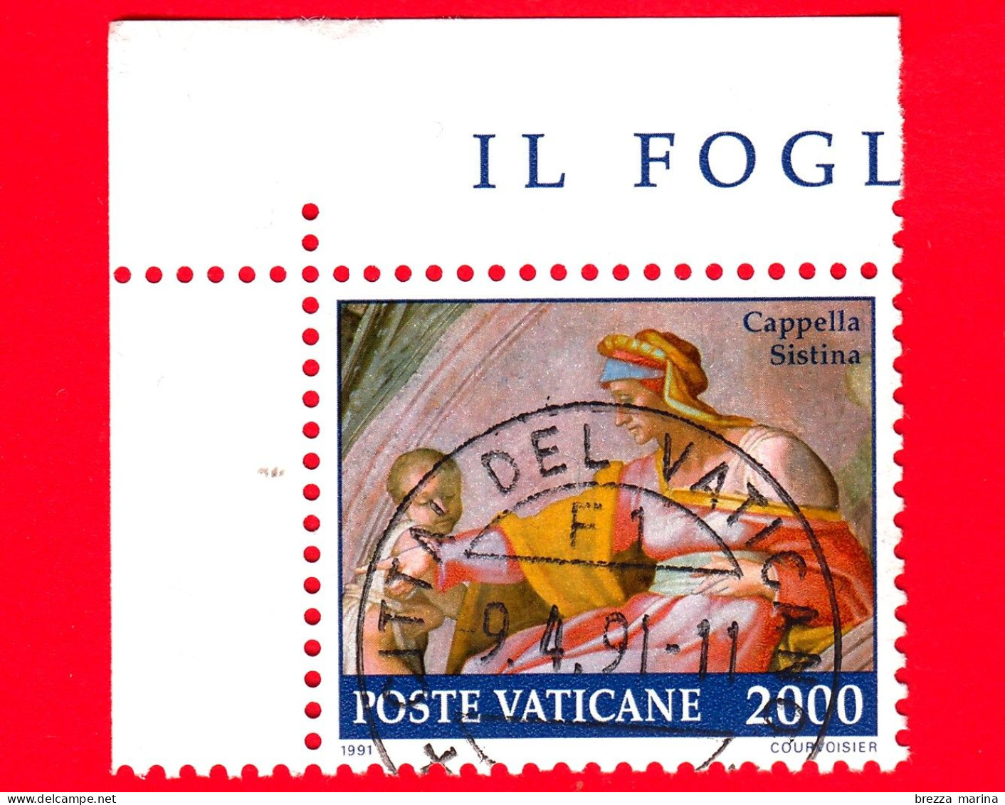 Nuovo - VATICANO - 1991 - Restauro Della Cappella Sistina - Lunetta Azor - 2000 L. - Unused Stamps