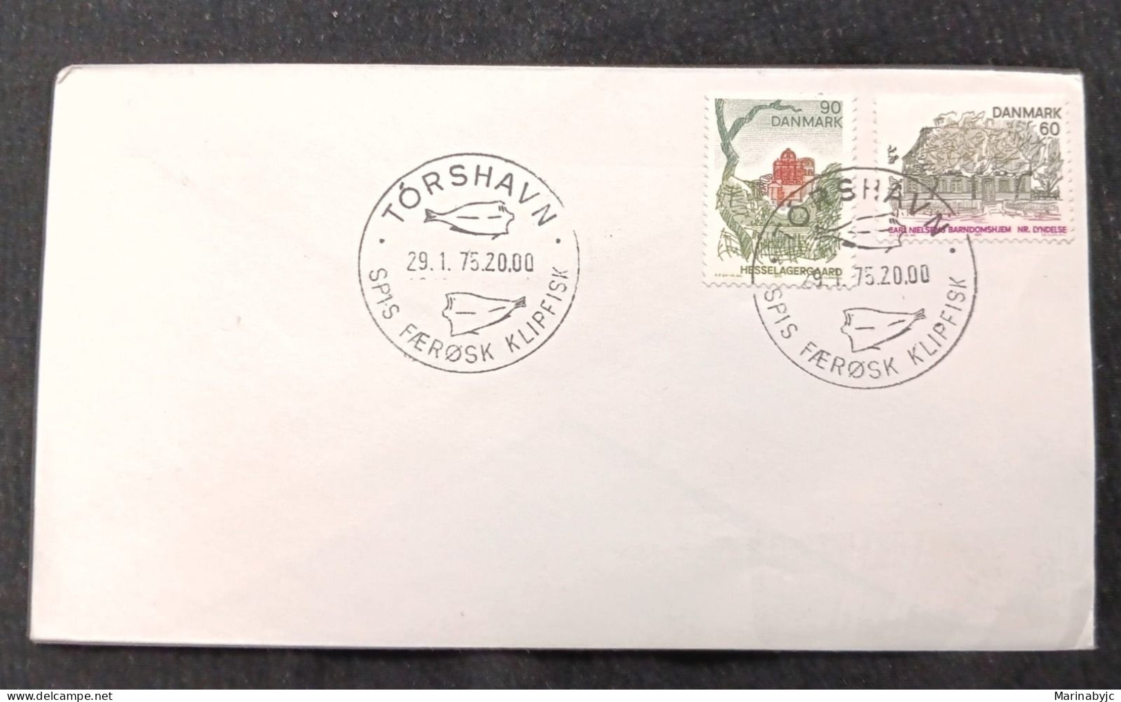 D)1975, DENMARK, FIRST DAY COVER, ISSUE, TOURISM, FIONA ISLAND, HESSELAGERGAARD, KARL NIELSEN HOUSE, NORRE - LYNDELSE, F - Sonstige & Ohne Zuordnung