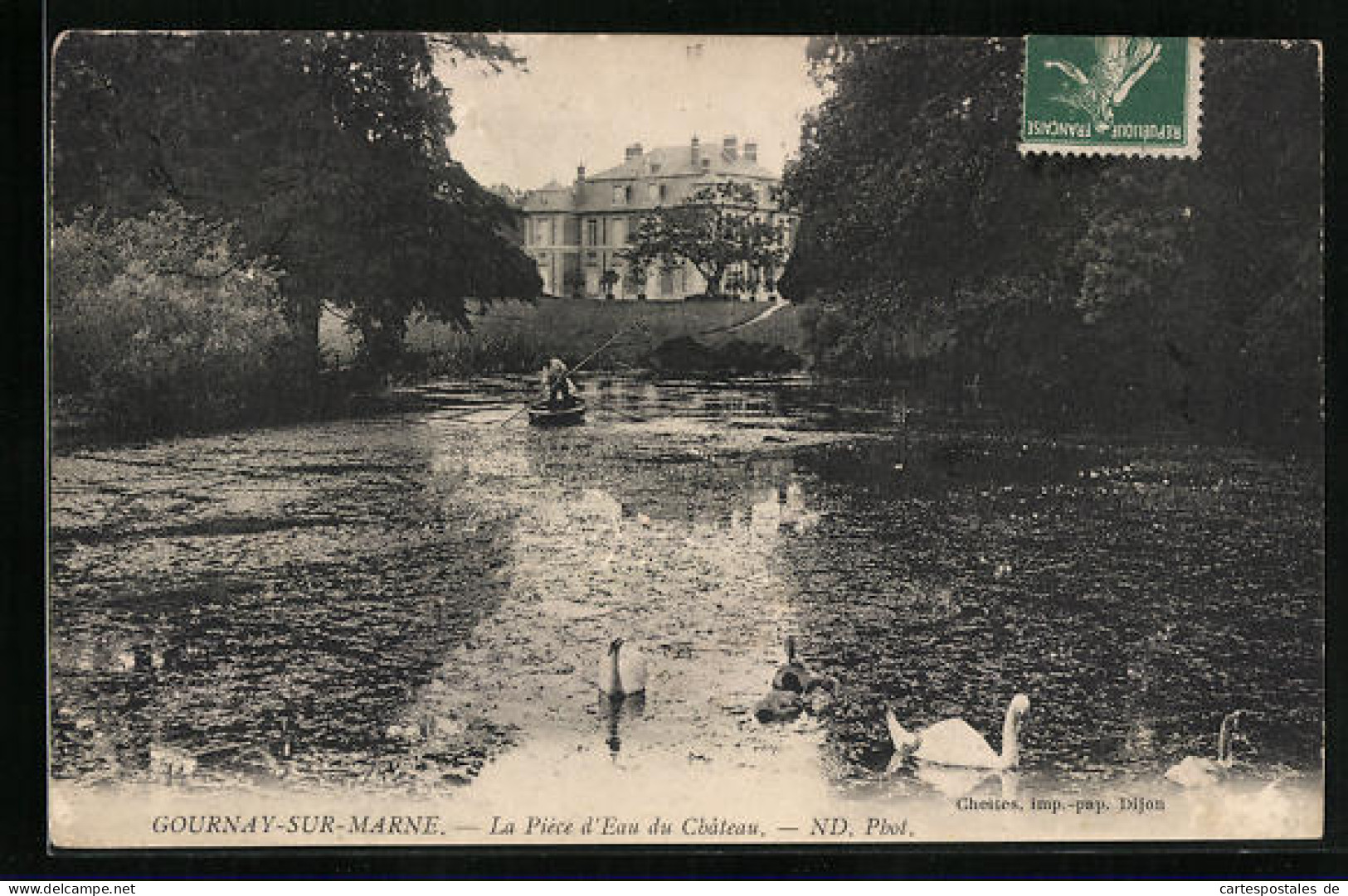 CPA Gournay-sur-Marne, La Pièce D`Eau Du Chateau  - Gournay Sur Marne