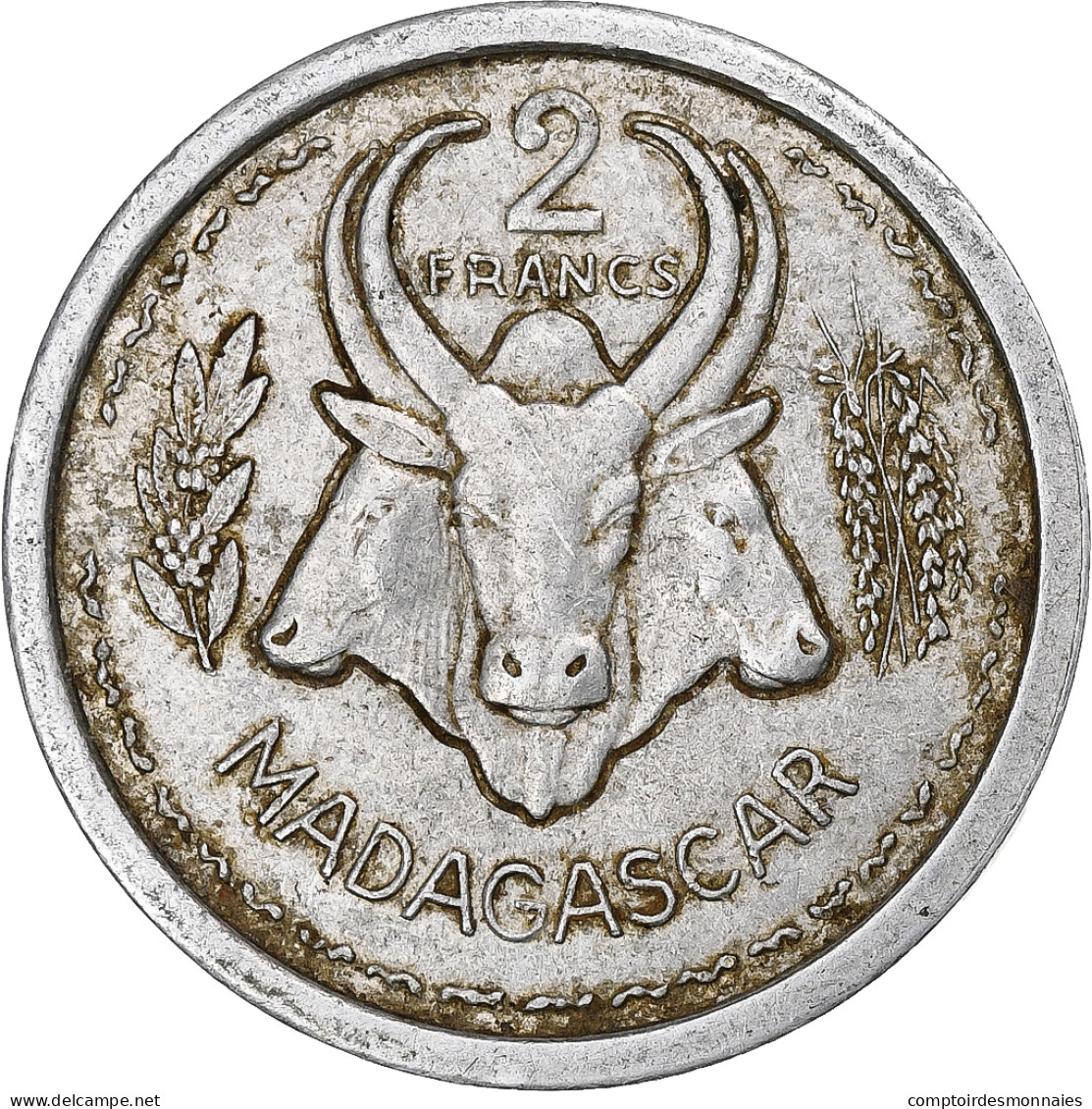 France, Madagascar, 2 Francs, 1948, Paris, Aluminium, TB+, KM:4 - Altri & Non Classificati
