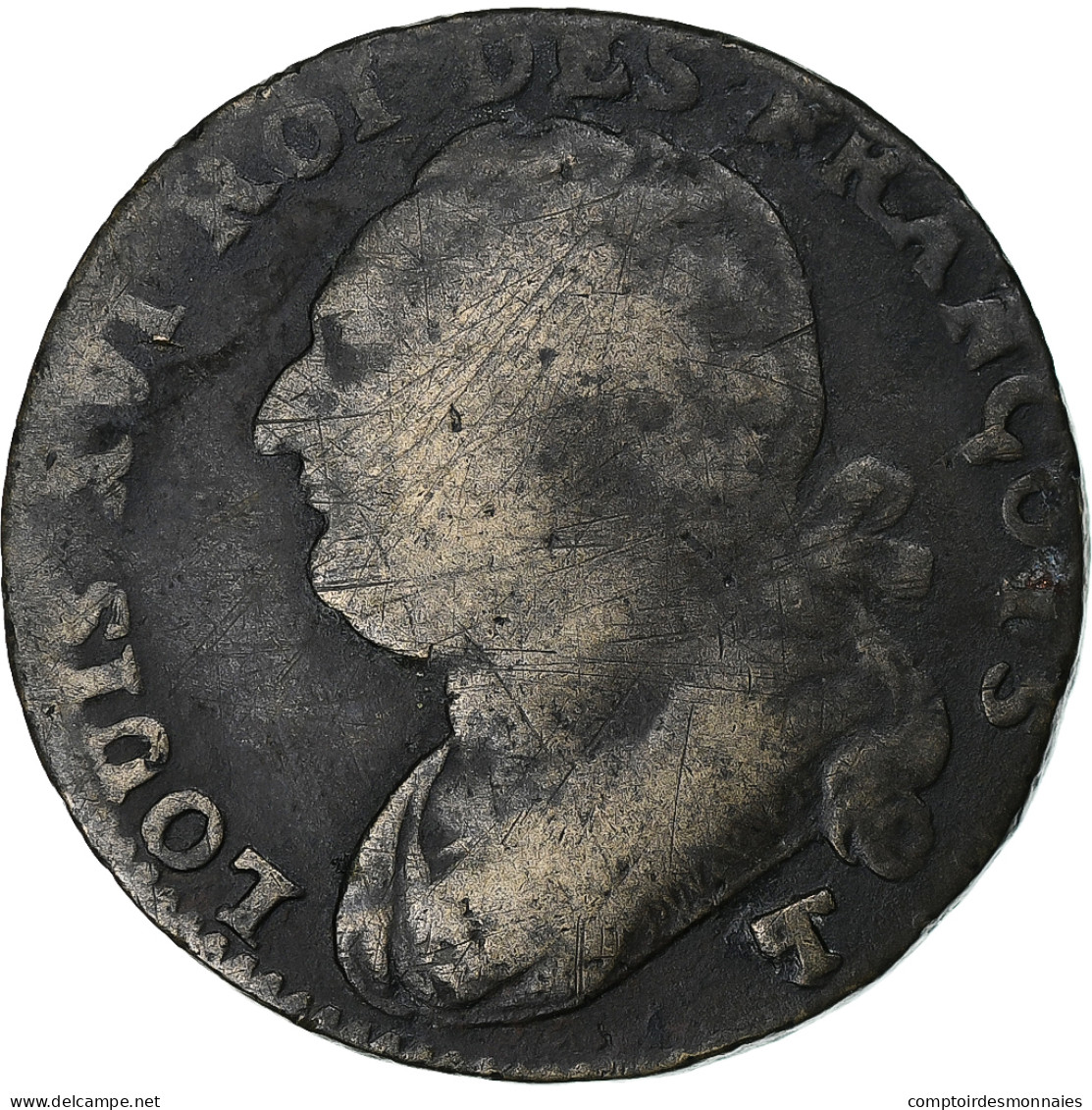 France, Louis XVI, 12 Deniers, 1792⸱4, Nantes, Cuivre, B+, Gadoury:15 - Altri & Non Classificati