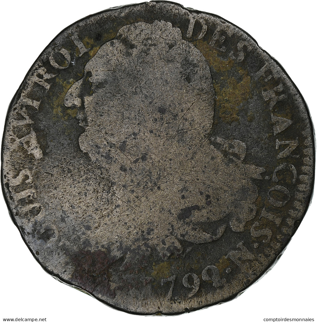 France, Louis XVI, 2 Sols, 1792 / AN 4, Montpellier, Cuivre, B, Gadoury:25 - Other & Unclassified