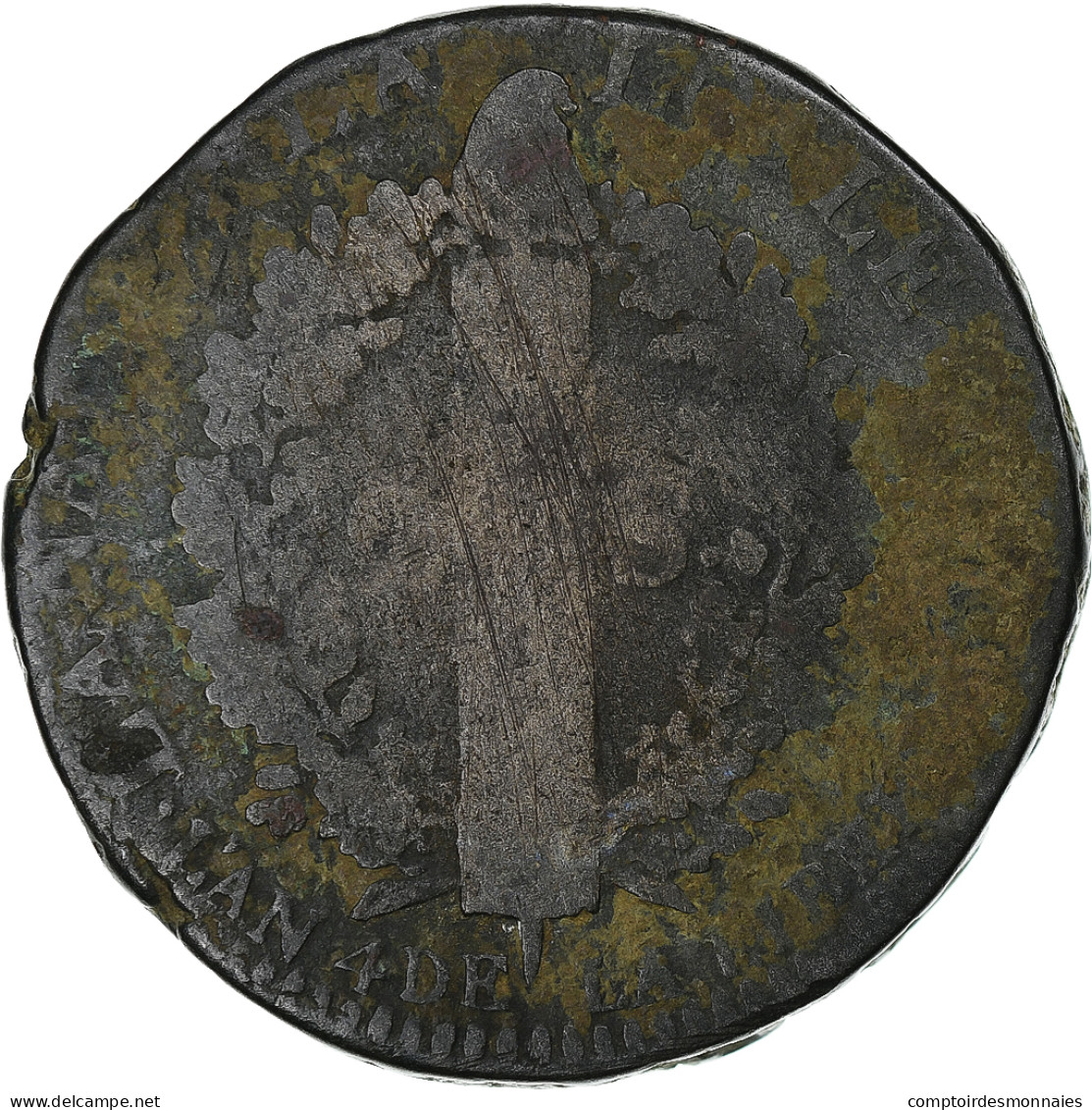 France, Louis XVI, 2 Sols, 1792 / AN 4, Montpellier, Cuivre, B, Gadoury:25 - Other & Unclassified