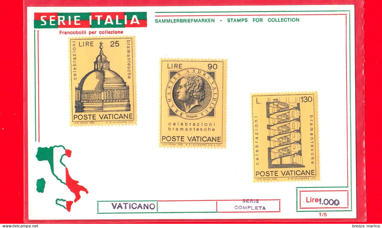 Nuovo - MNH - VATICANO - 1972 - Celebrazioni Bramantesche - Bramante - Serie Completa - Unused Stamps