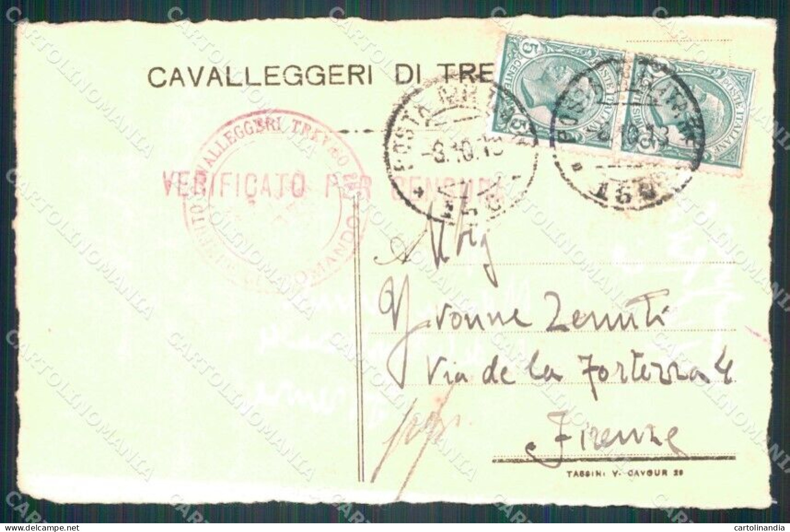 Militari Reggimentali XXVIII Reggimento Cavalleggeri Di Treviso Cartolina XF2790 - Régiments