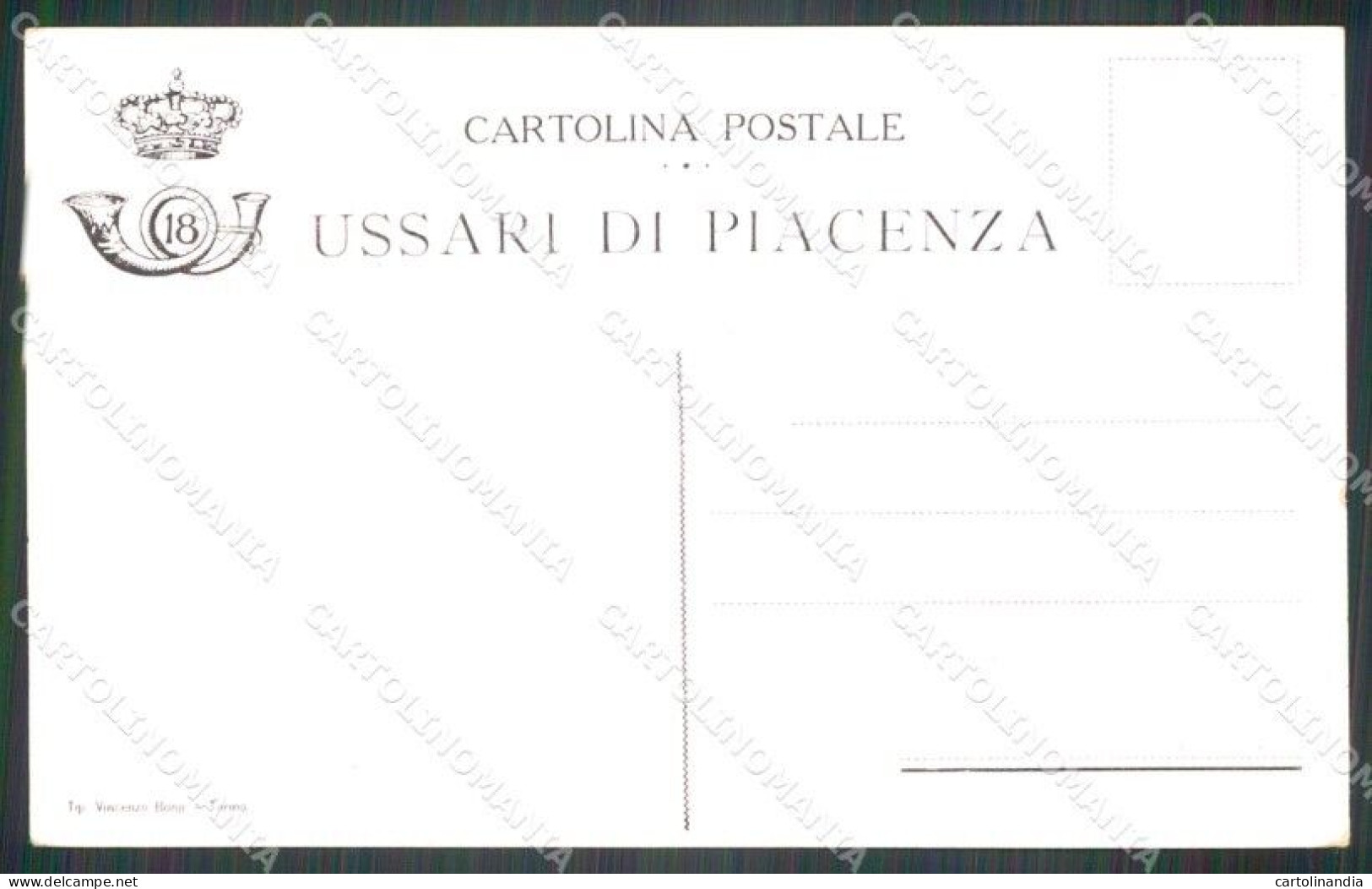 Militari XVIII Reggimento Cavalleggeri Di Piacenza Ussari Cartolina XF2494 - Régiments
