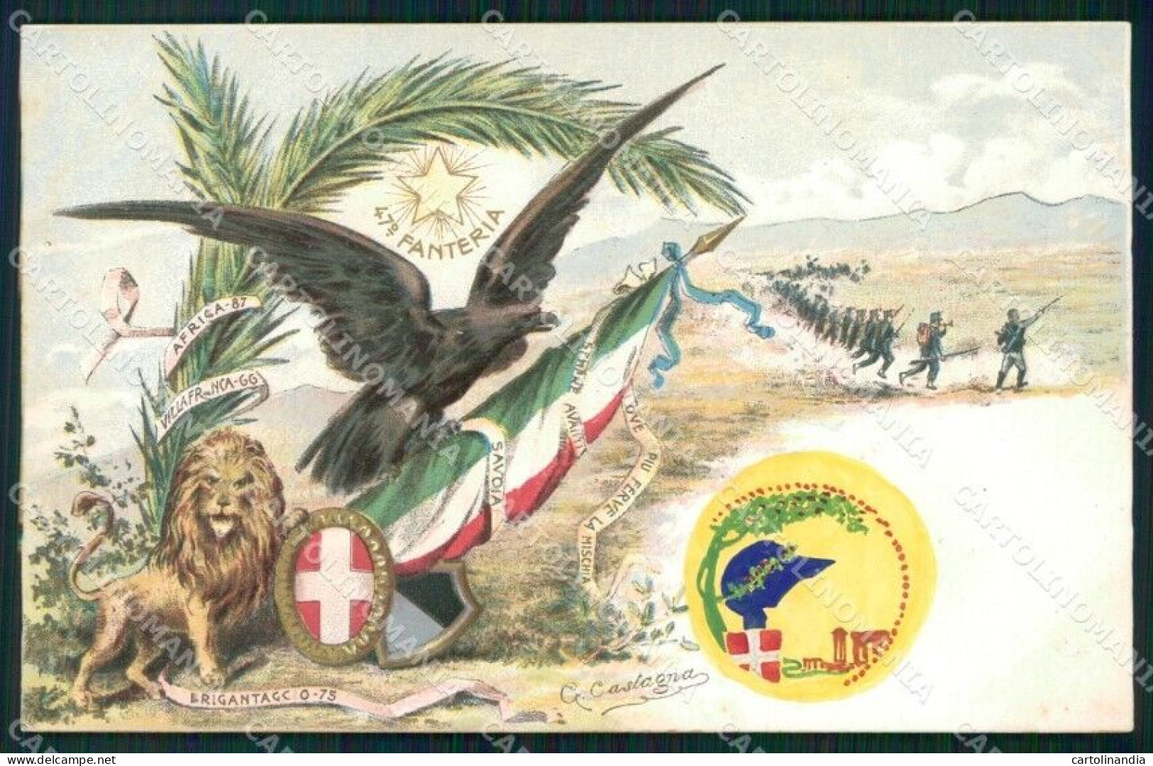 Militari Reggimentali 47º Reggimento Fanteria Cartolina XF4962 - Régiments