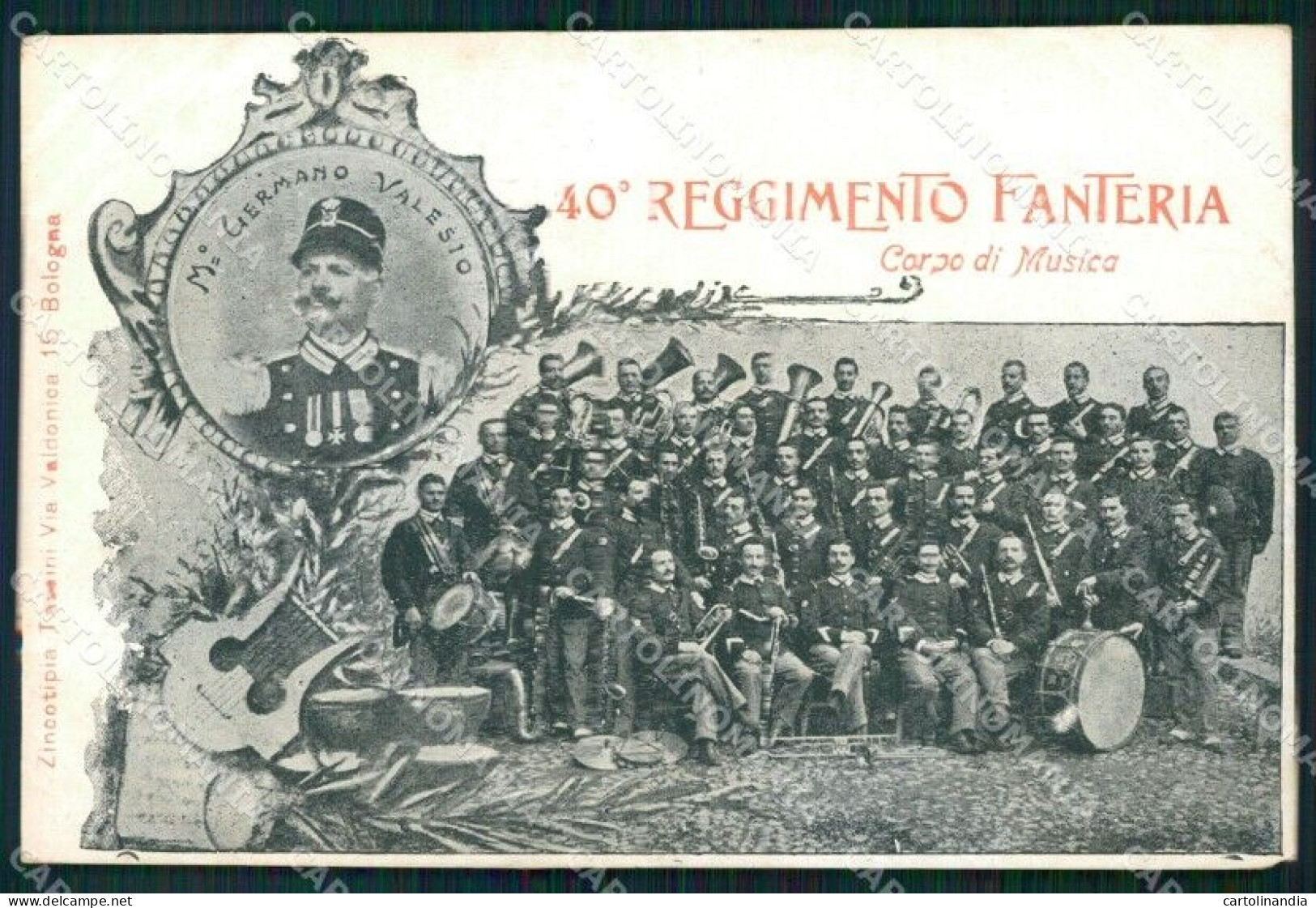 Militari Reggimentali 40º Reggimento Fanteria Corpo Di Musica Cartolina XF4886 - Régiments