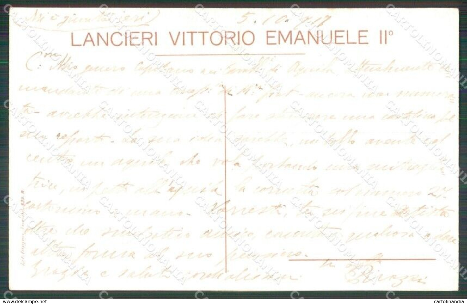 Militari Reggimentali X Lancieri Di Vittorio Emanuele II Induno Cartolina XF2266 - Régiments