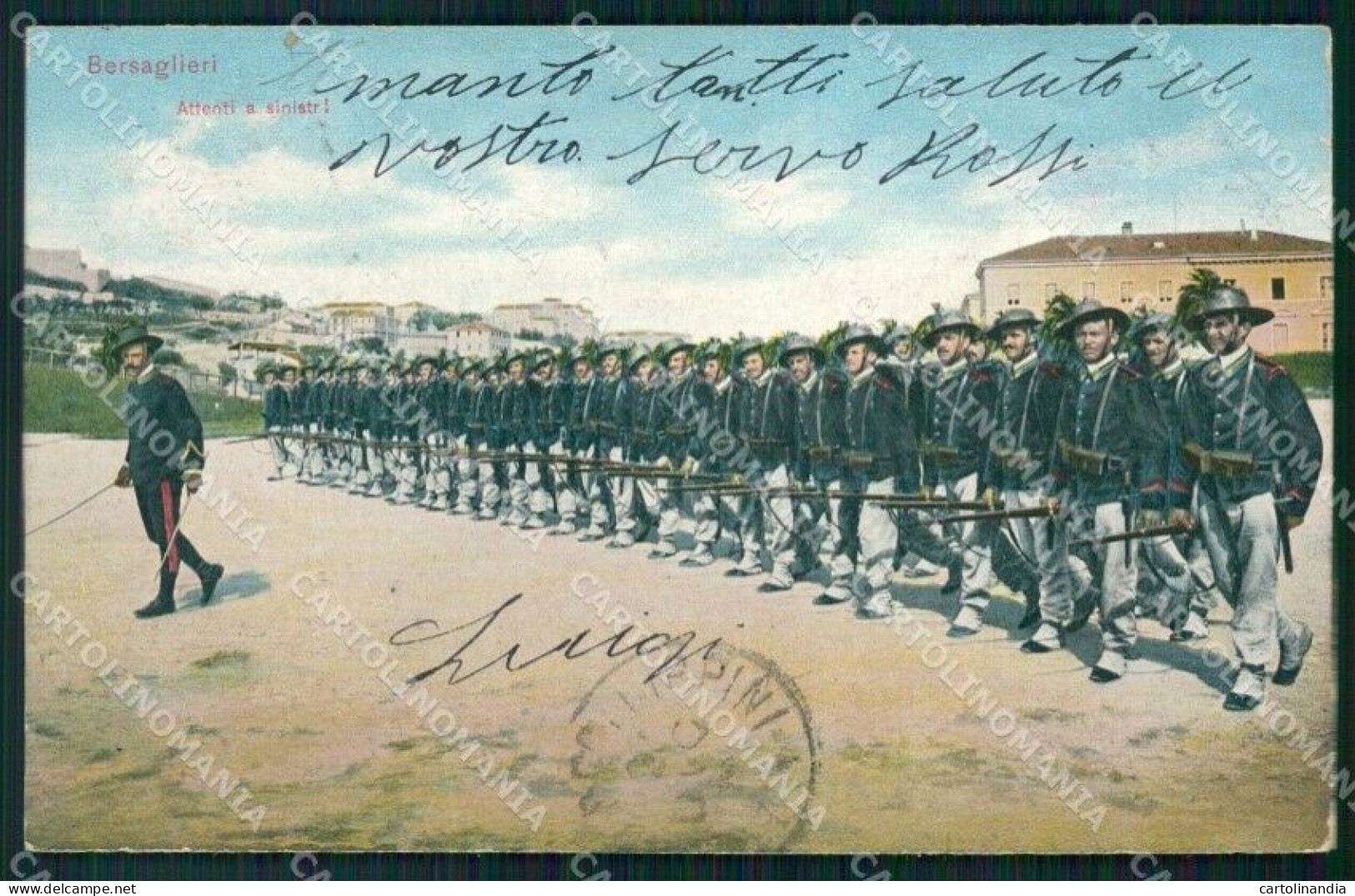 Militari Regio Esercito Bersaglieri PIEGHINE Cartolina XF1388 - Regiments