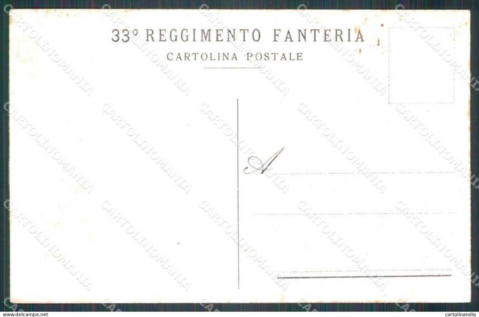 Militari 33º Reggimento Fanteria Babini Cartolina XF0104 - Régiments