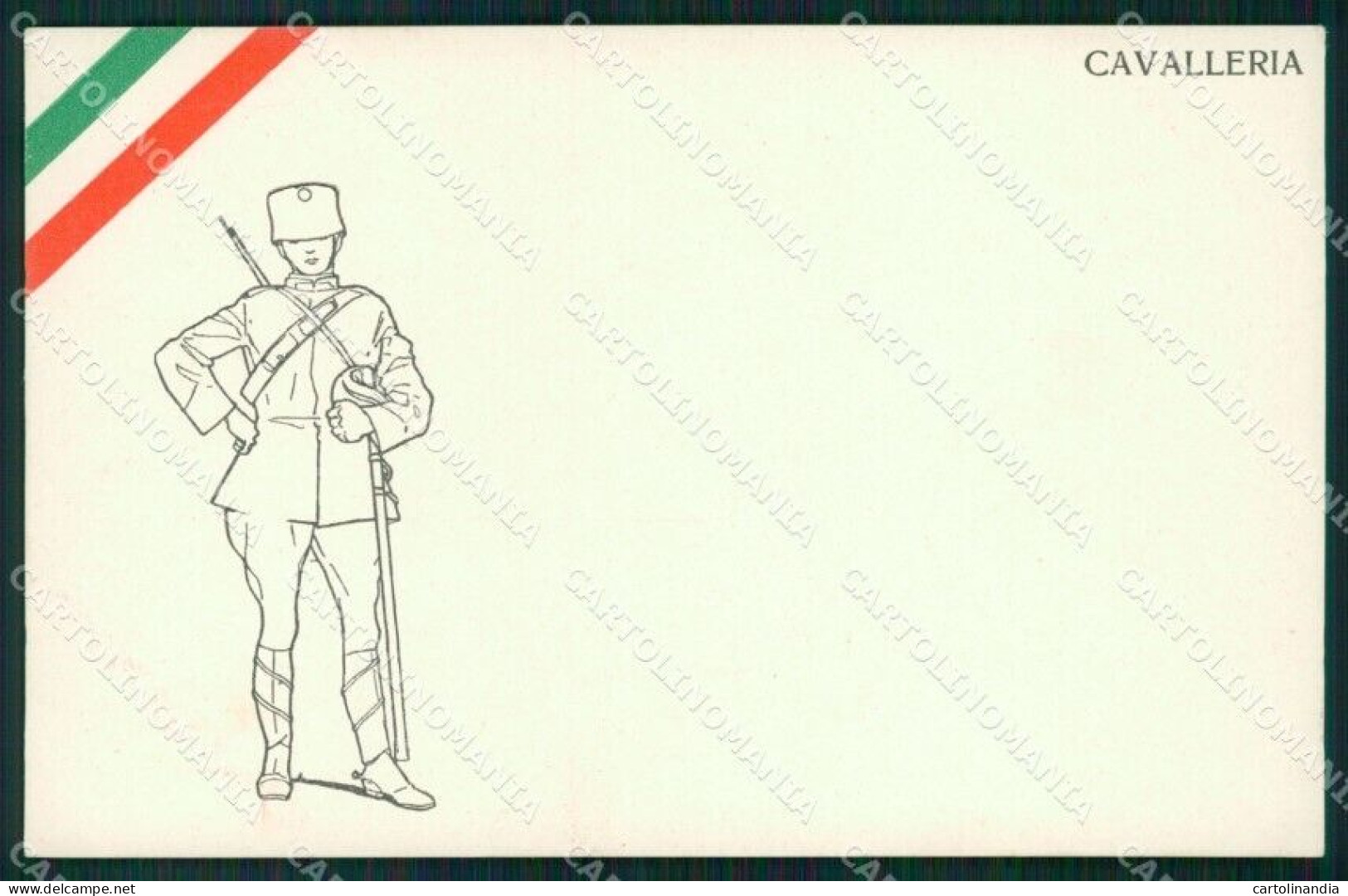 Militari Cavalleria Uniforme Tricolore Cartolina XF2940 - Regimenten