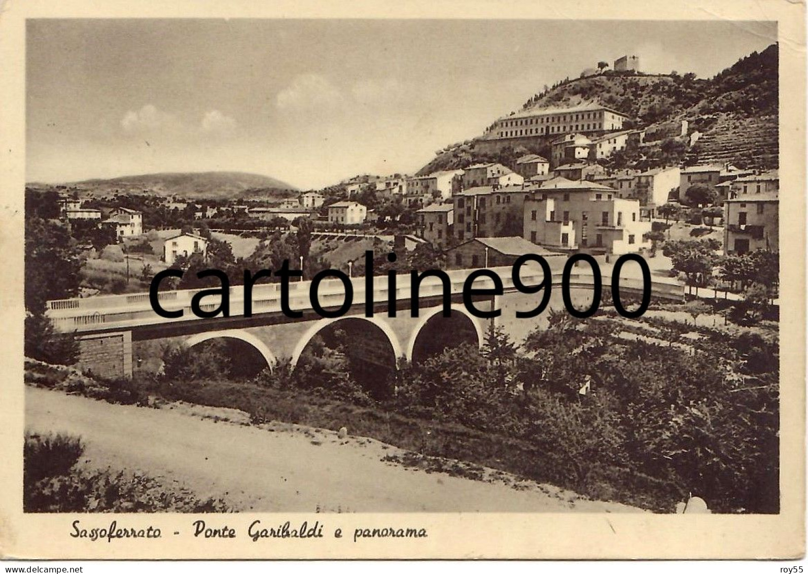 Marche-ancona-sassoferrato Ponte Garibaldi Veduta Anni 40 - Andere & Zonder Classificatie