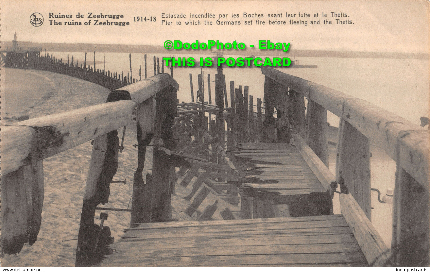 R411806 Nels. The Ruins Of Zeebrugge. 1914 18. Pier To Which The Germans Set Fir - Monde