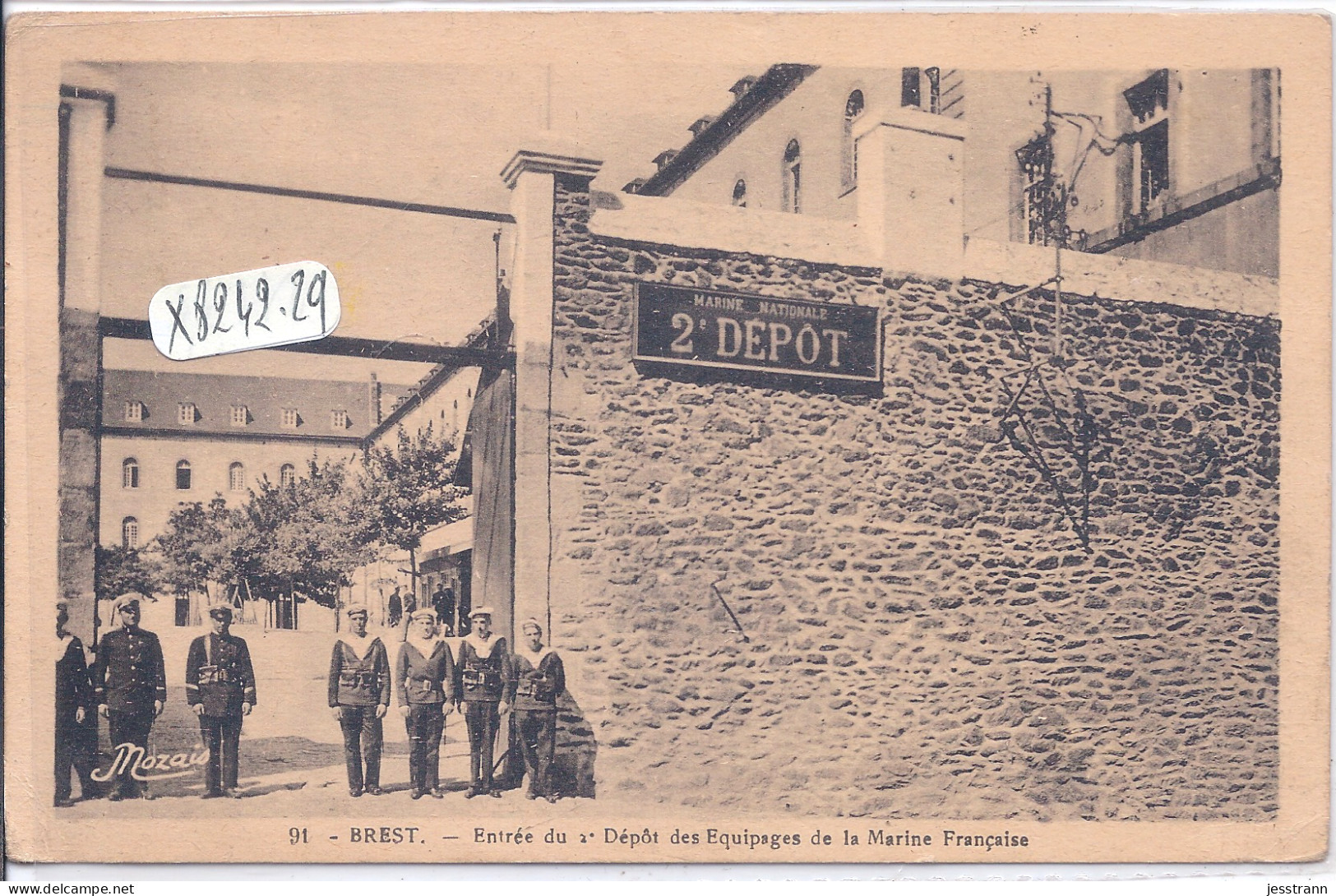 BREST- ENTREE DU 2 EME DEPOT DES EQUIPAGES DE LA MARINE FRANCAISE - Brest