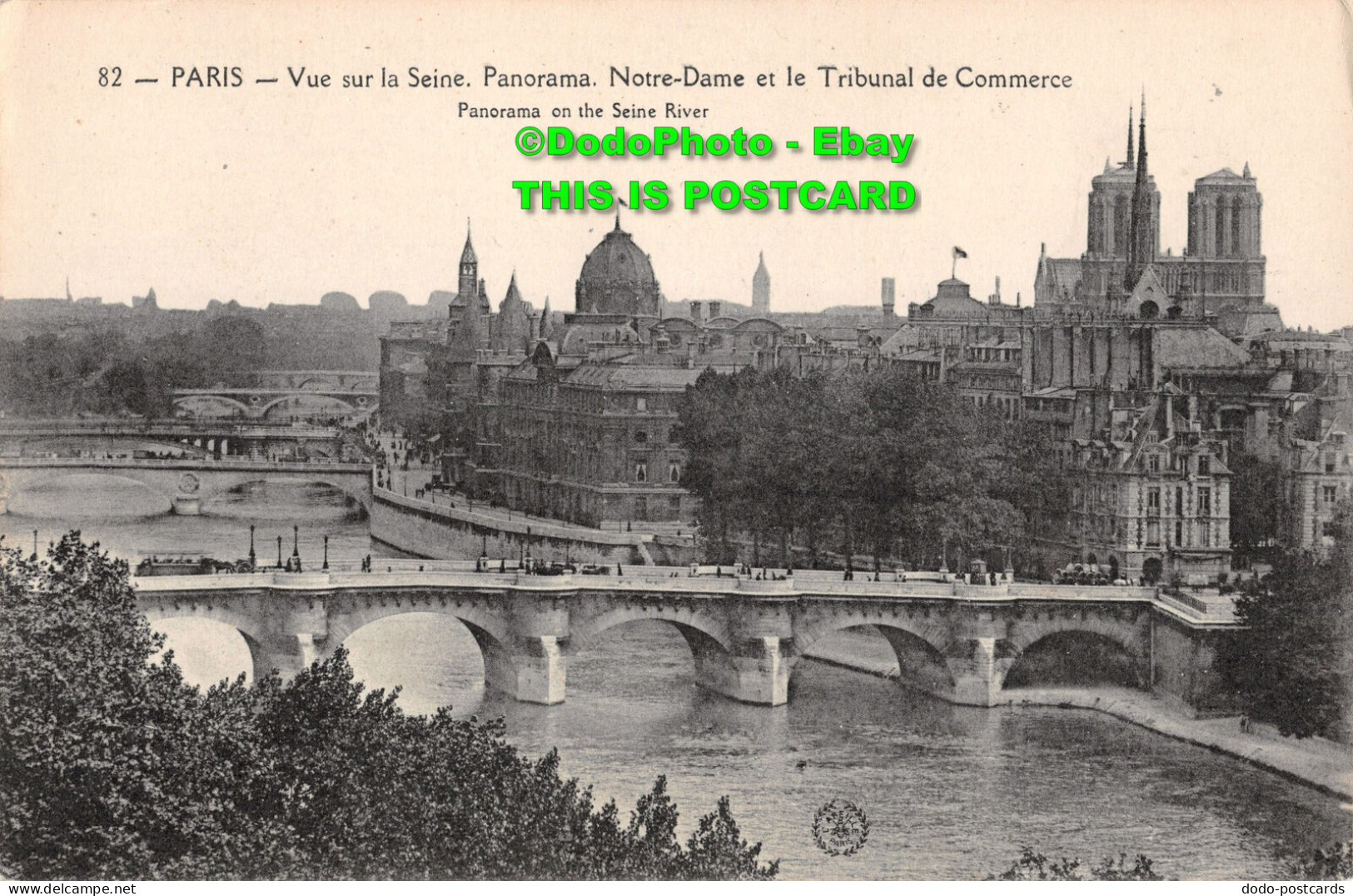 R410775 82. Paris. Vue Sur La Seine. Panorama. Notre Dame Et Le Tribunal De Comm - Monde