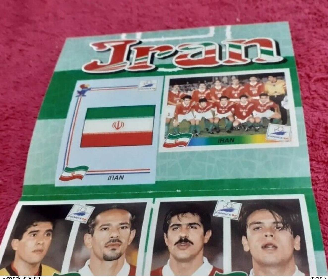 FIGURINE PANINI WC FRANCIA 98 INSERTO IRAN GUERIN SPORTIVO PERFETTO ORIGINALE !! - Italian Edition