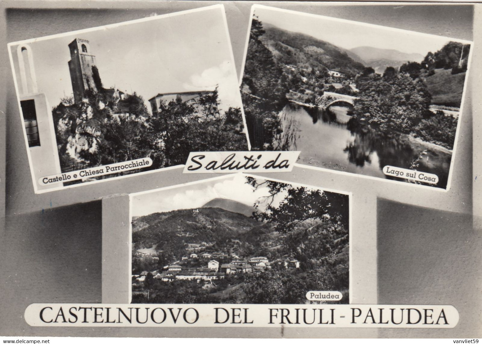 CASTELNUOVO DEL FRIULI-PALUDEA-PORDENONE-SALUTI DA..- MULTIVEDUTE- CARTOLINA VERA- FOTOGR.VIAGGIATA IL 10-7-1967 - Pordenone