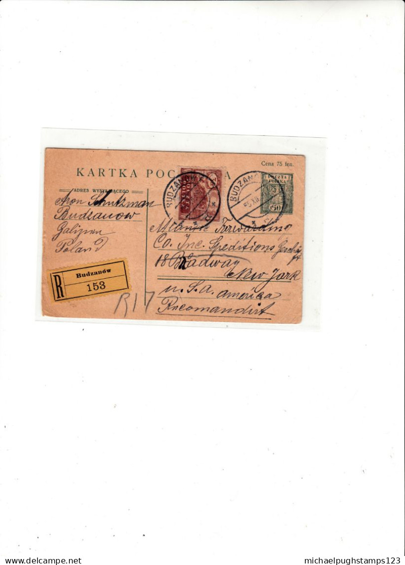 Poland / Stationery / Registered Postcards / U.S. - Andere & Zonder Classificatie