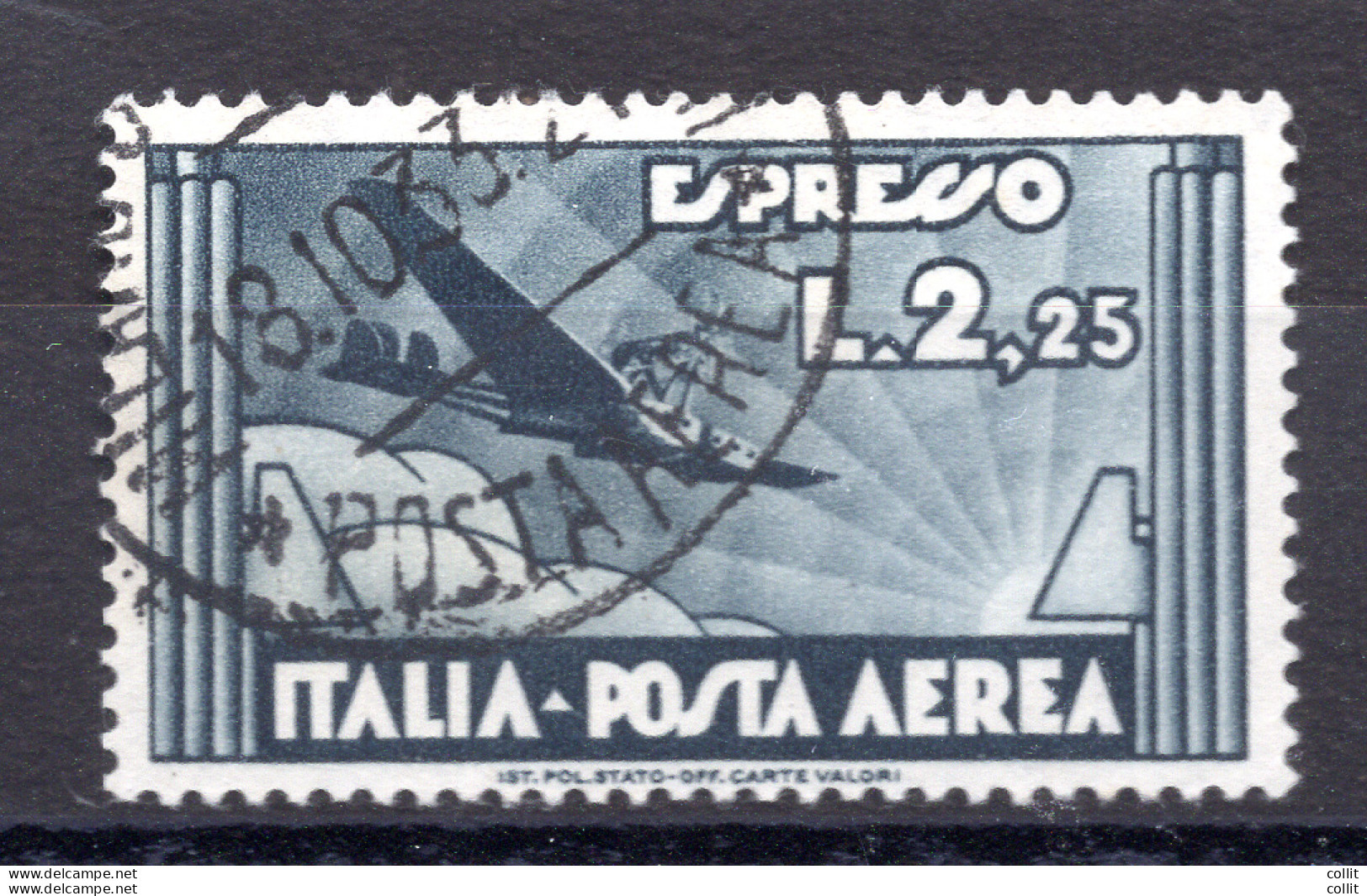 Espresso Aerea Lire 2,25 Posta Aerea N. 44 Annullo Originale - Ungebraucht