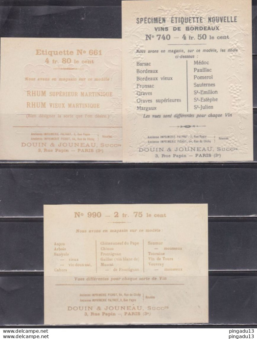 Prix courant année 1923 Douin Jouneau étiquette vin alcool Rhum ... pour Mourre Berlioux distillateur Marseille