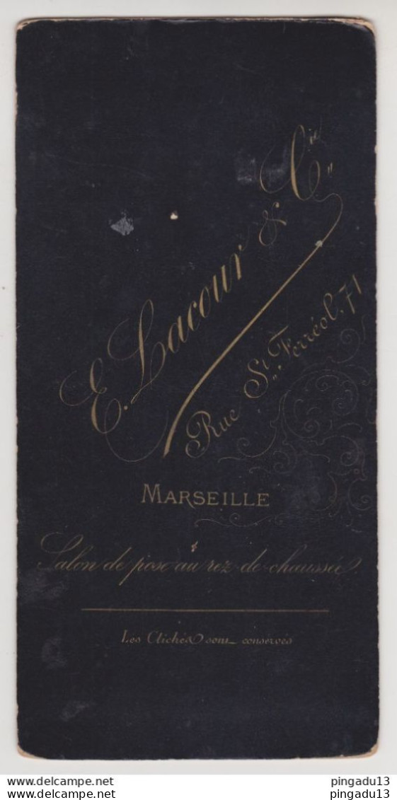 Fixe Grand Format Lacour Marseille Portrait Fillette - Old (before 1900)