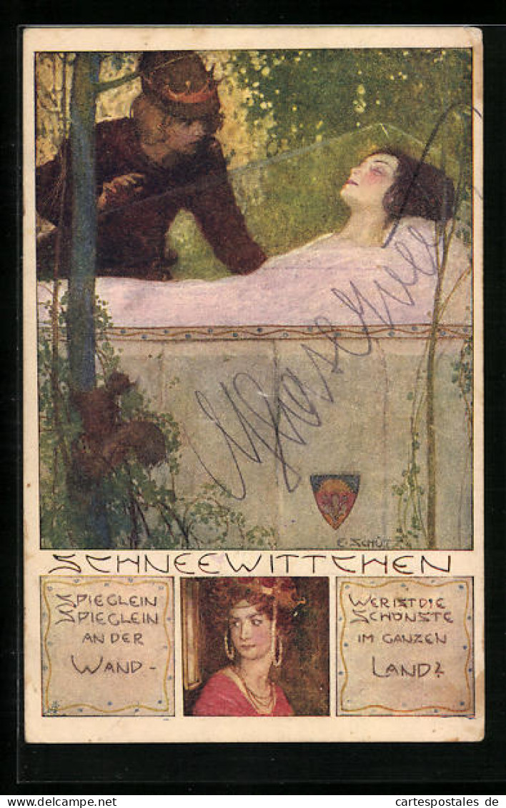 Künstler-AK Deutscher Schulverein Nr. 320: Szene Aus Dem Märchen Schneewittchen  - Guerra 1914-18