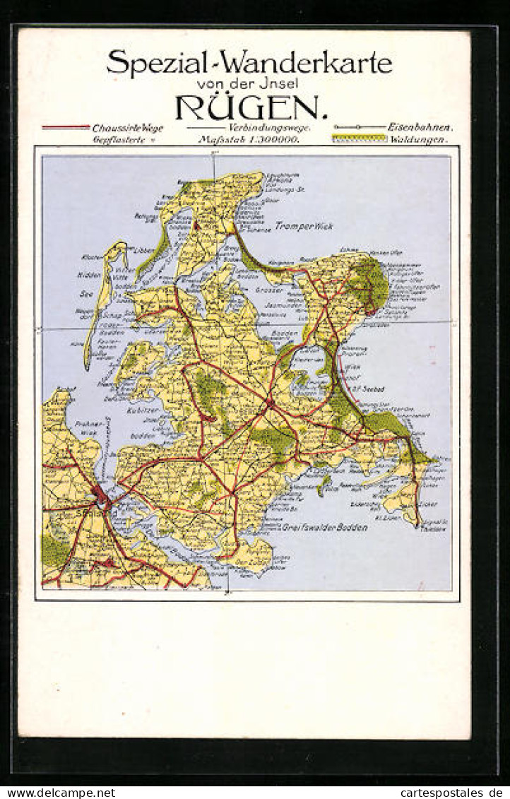 AK Rügen, Landkarte, Spezial-Wanderkarte  - Cartes Géographiques