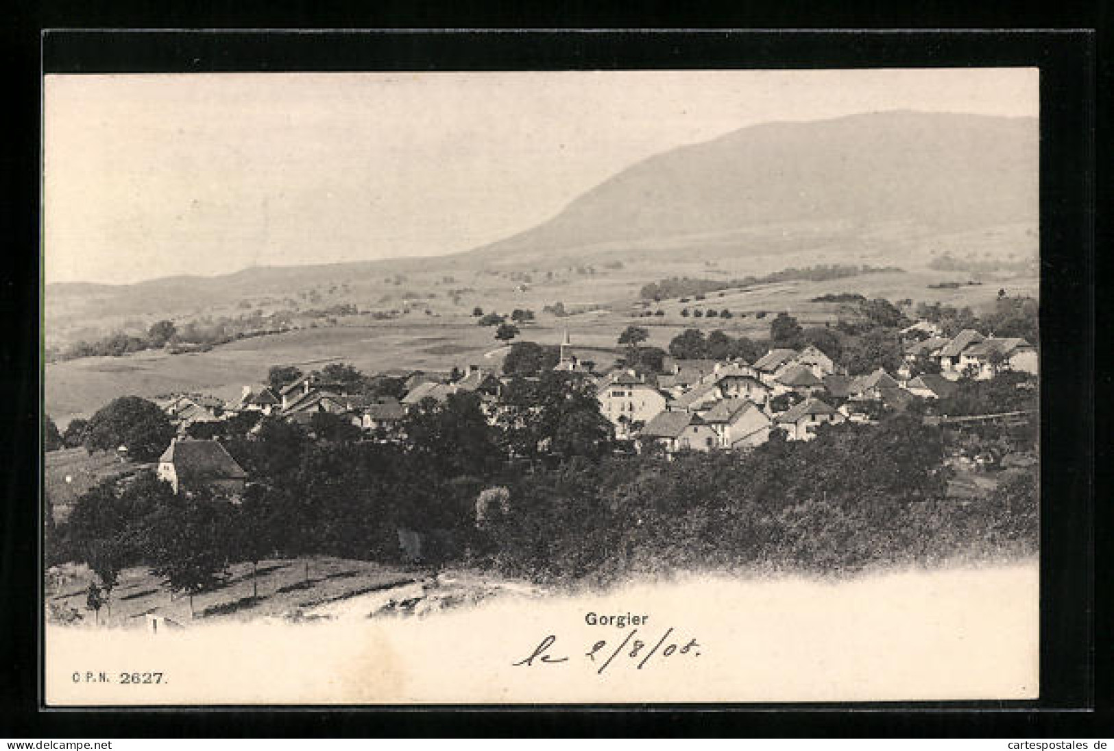 AK Gorgier, Ortsansicht Mit Fernblick Aus Der Vogelschau  - Gorgier