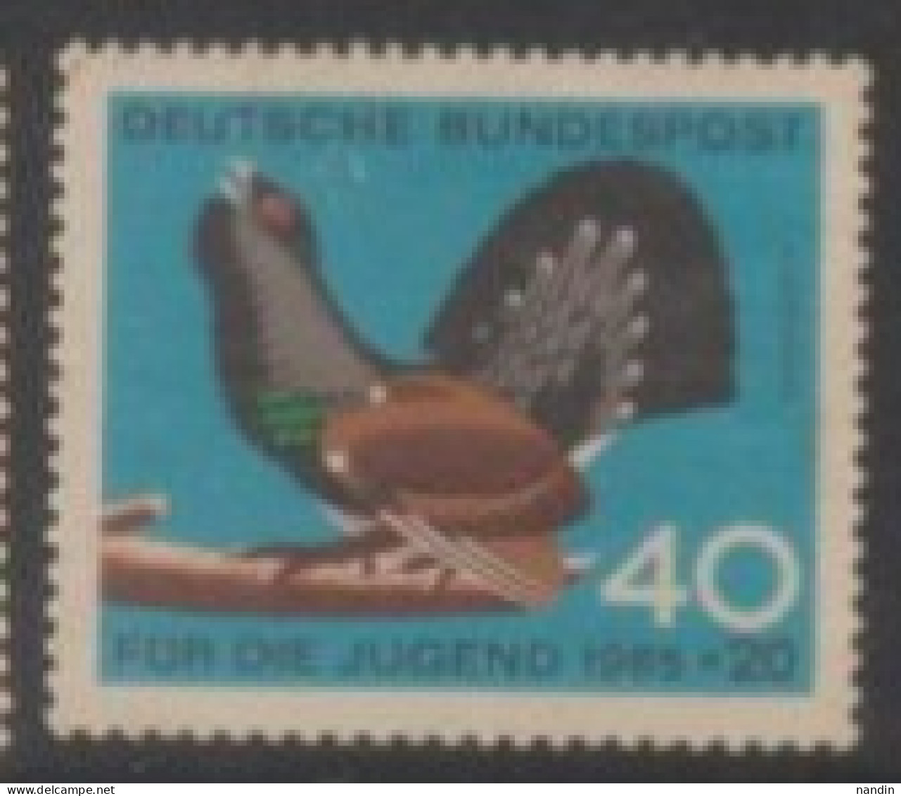 1965 GERMANY  USED STAMPS ON BIRDS/ /Youth/Fauna/Tetrao Urogallus-Eurasian Wood Cock - Cuco, Cuclillos