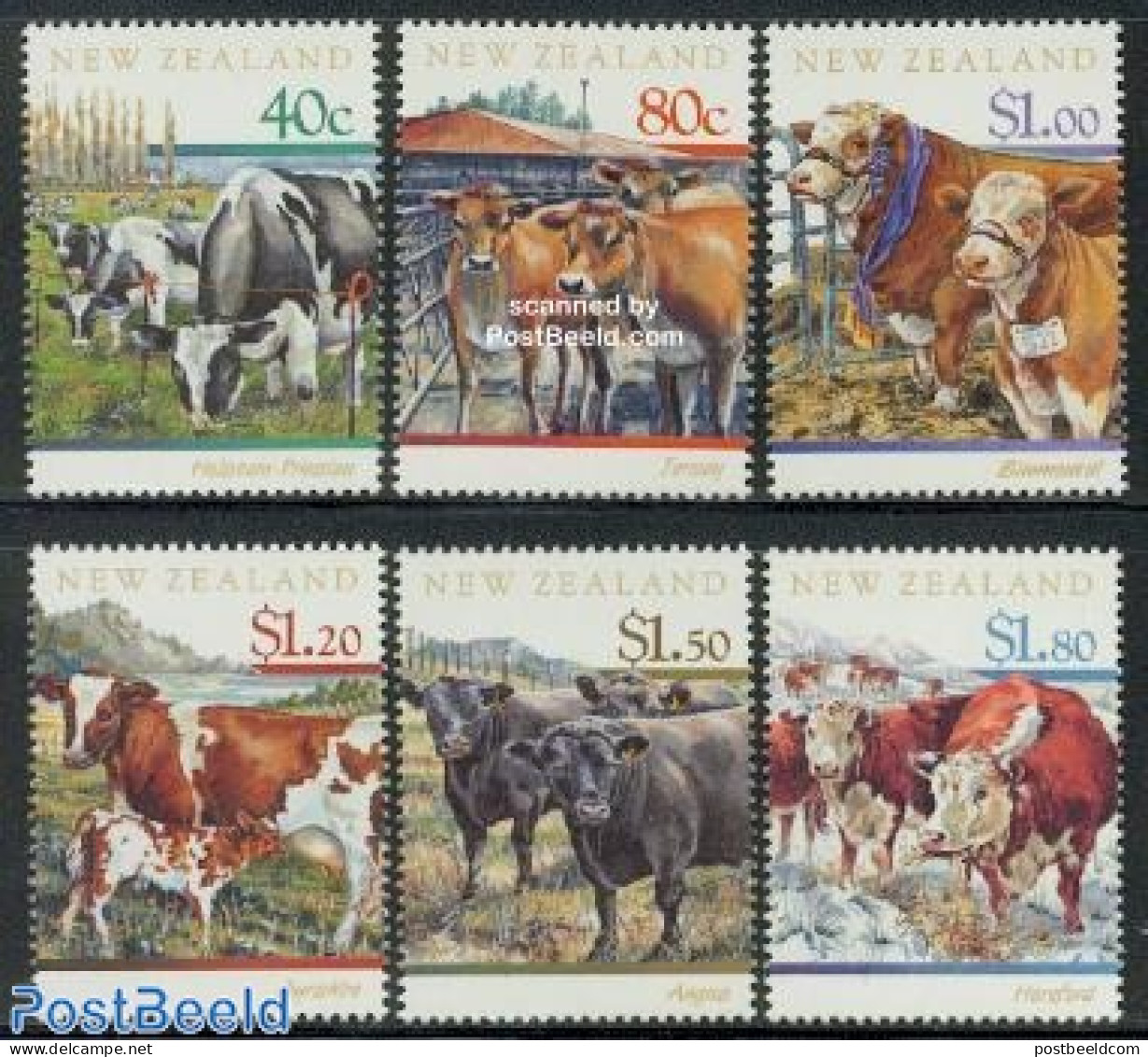 New Zealand 1997 Cattle 6v, Mint NH, Nature - Animals (others & Mixed) - Cattle - Neufs