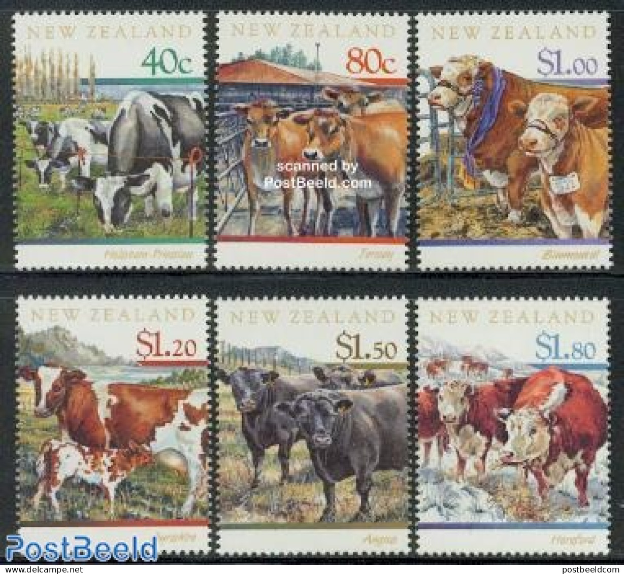 New Zealand 1997 Cattle 6v, Mint NH, Nature - Animals (others & Mixed) - Cattle - Ongebruikt