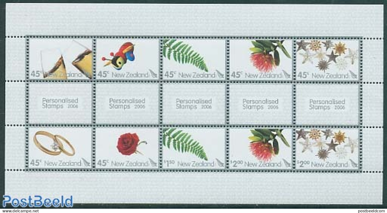 New Zealand 2006 Personalised Stamps 10v M/s, Mint NH, Nature - Various - Flowers & Plants - Wine & Winery - Greetings.. - Ongebruikt