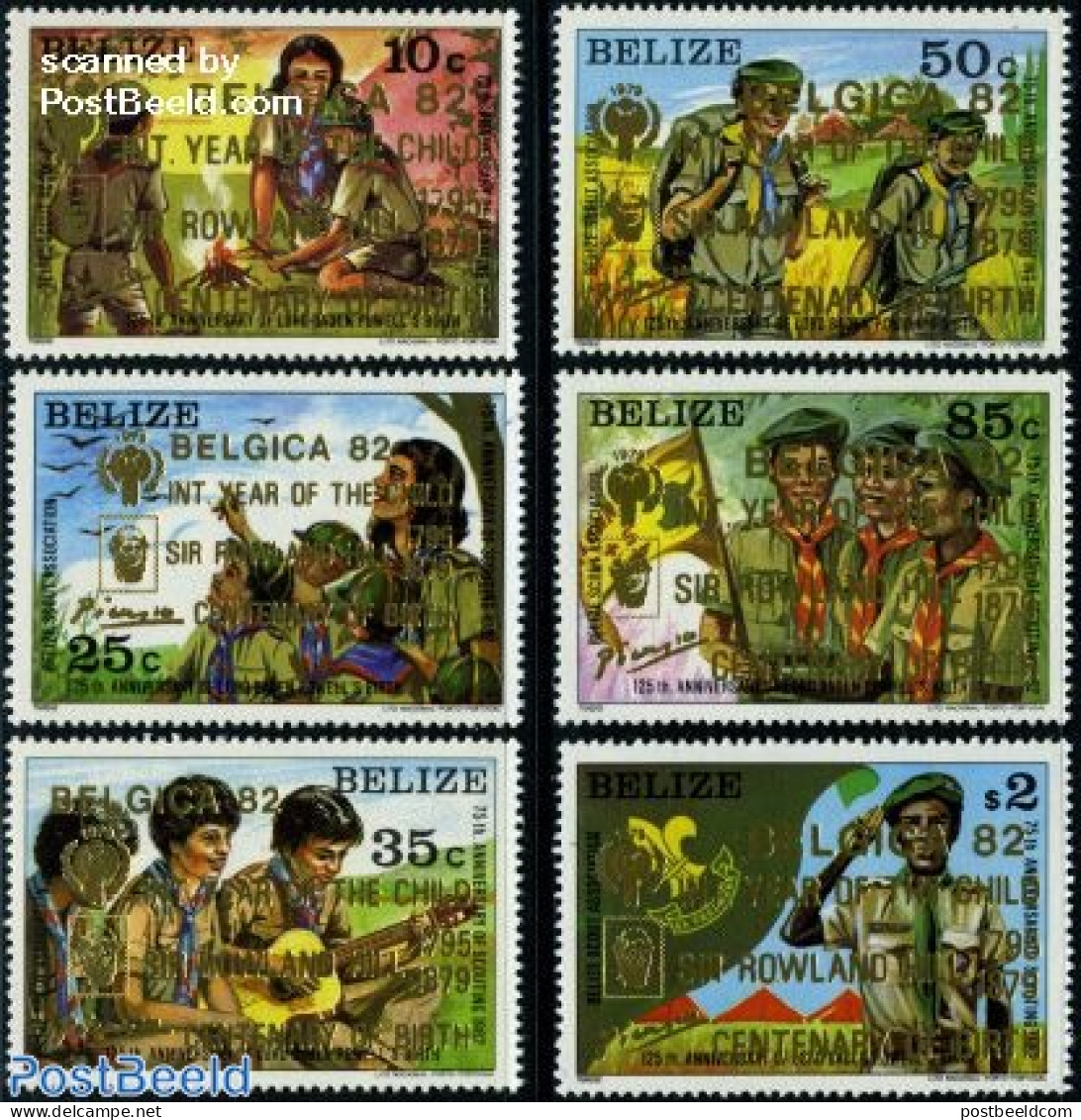 Belize/British Honduras 1982 Belgica 82 6v, Mint NH, Sport - Scouting - Honduras Britannique (...-1970)