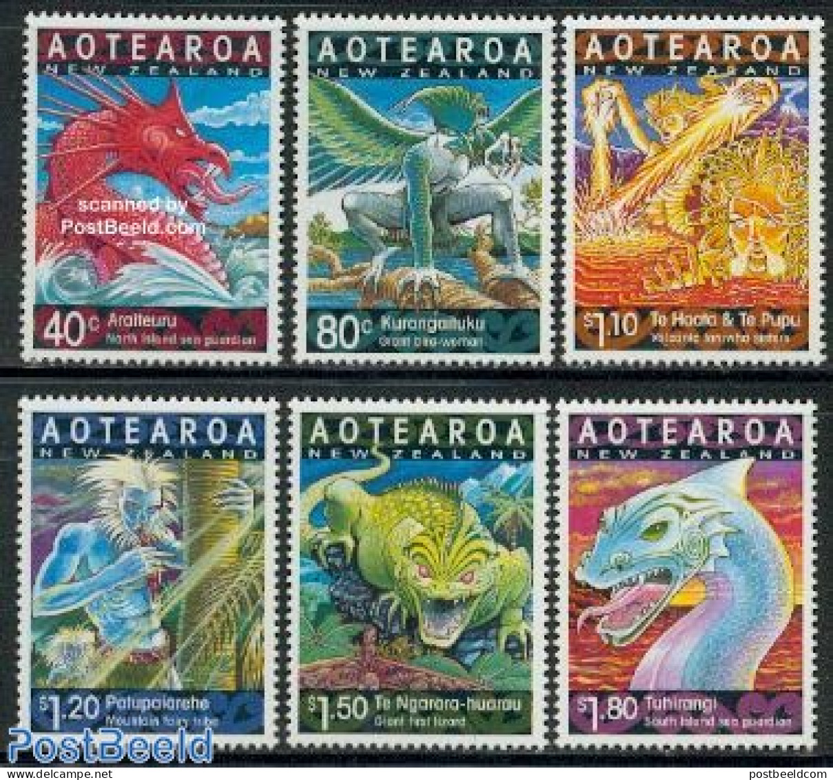 New Zealand 2000 Year Of The Dragon 6v, Mint NH, Various - New Year - Ongebruikt