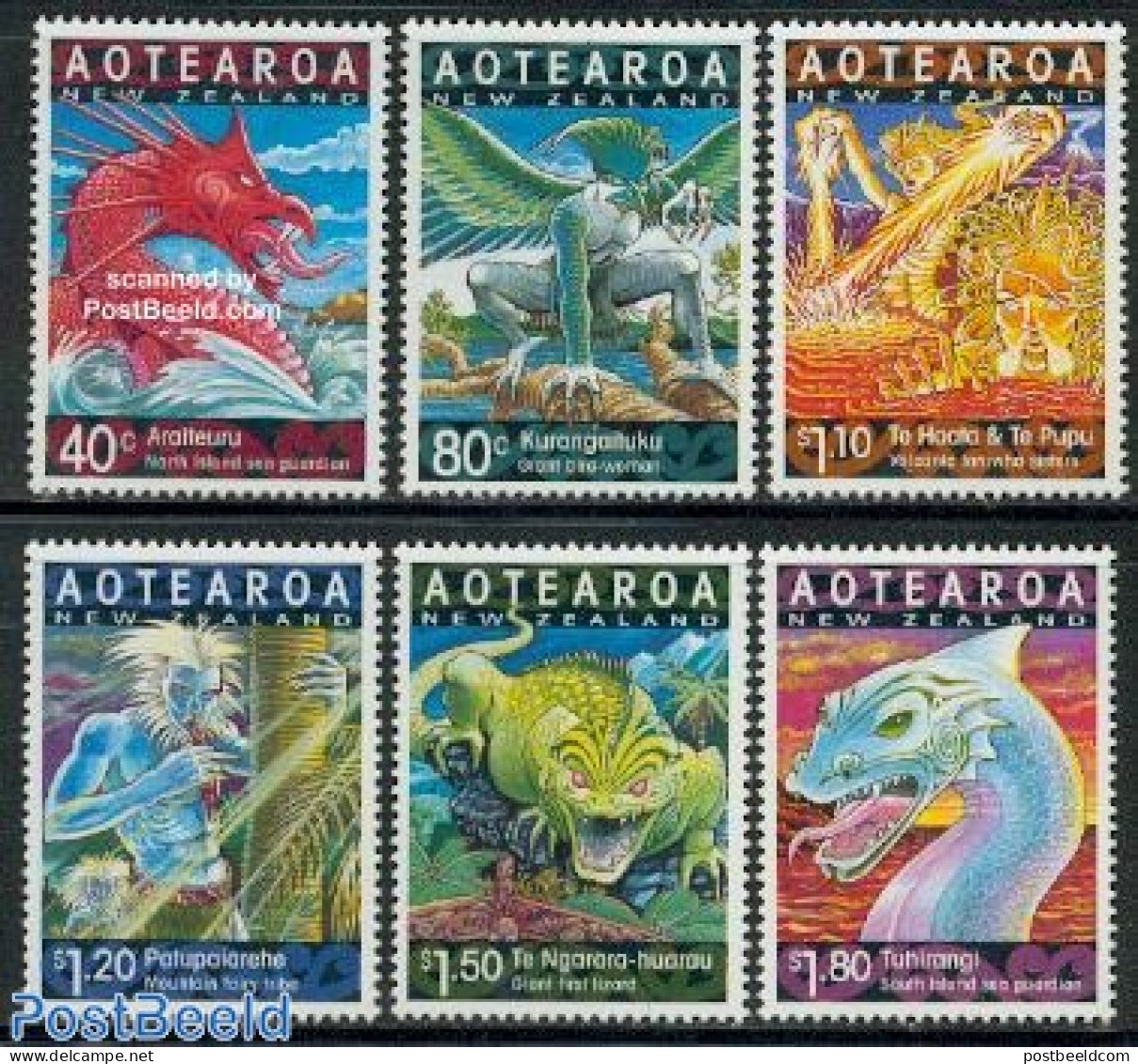 New Zealand 2000 Year Of The Dragon 6v, Mint NH, Various - New Year - Unused Stamps