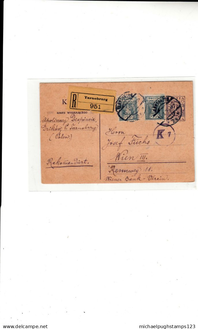 Poland / Stationery / Registered Postcards - Autres & Non Classés