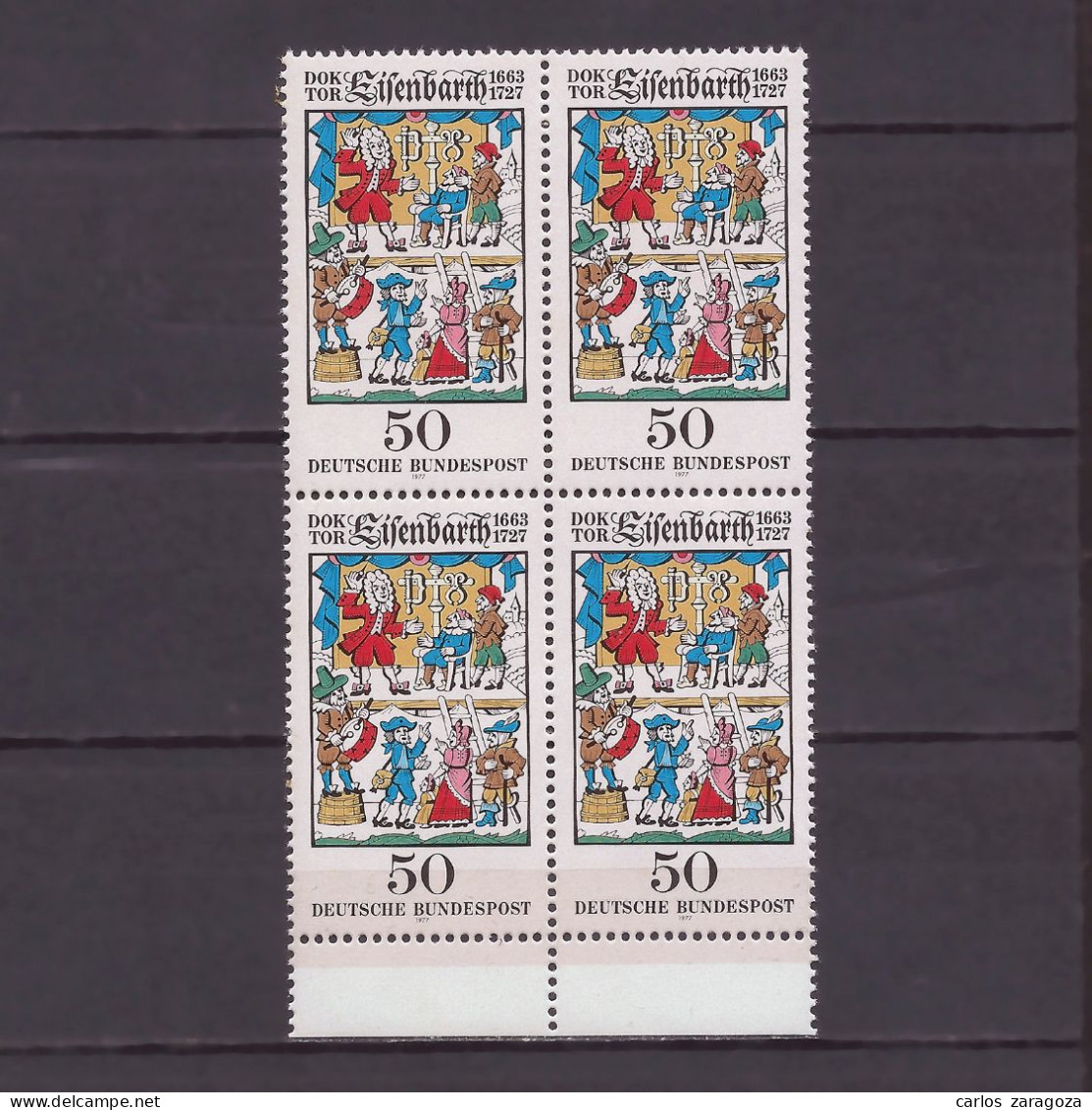 ALEMANIA 1977. Bloque Eisenbarth Mi 953,YT 800,SG #1843,Sc #1264. GERMANY Block MNH Stamps - Ungebraucht