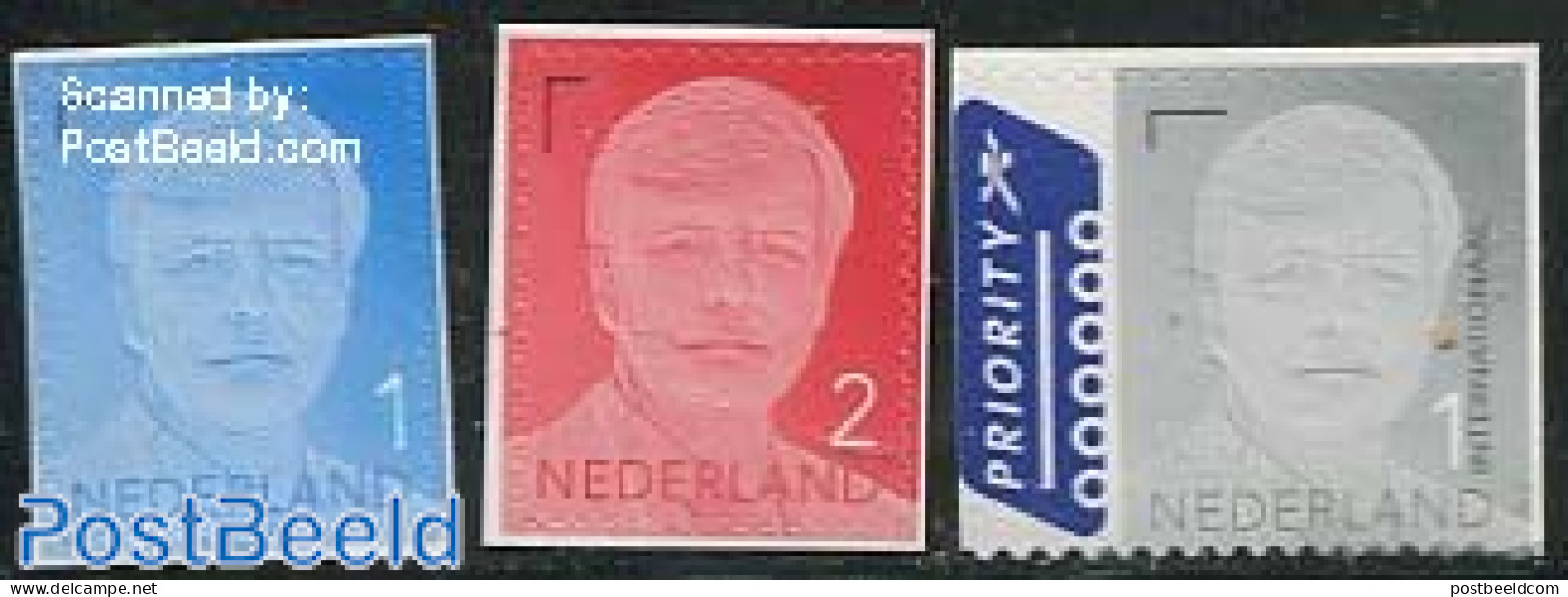 Netherlands 2013 Definitives, King Willem-Alexander 3v S-a (with Year 2013), Mint NH, History - Kings & Queens (Royalty) - Unused Stamps