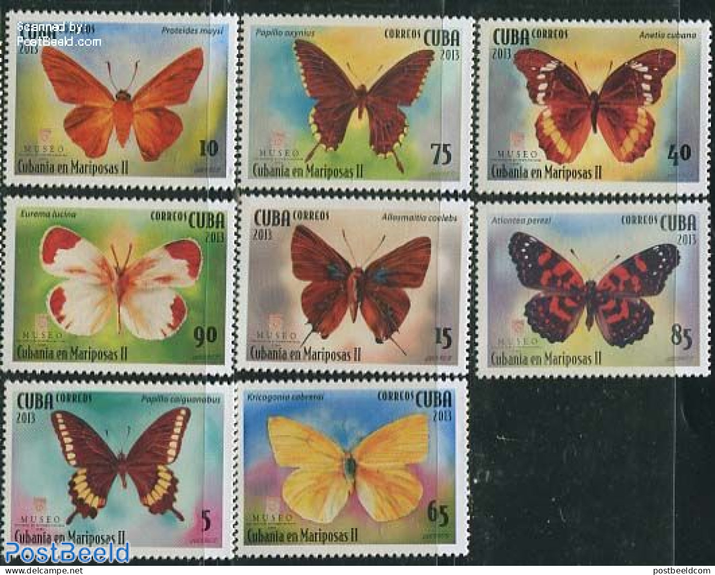 Cuba 2013 Butterflies 8v, Mint NH, Nature - Butterflies - Unused Stamps